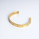 Sultana Cuff Ever Gold 18K gold PVD cuff bracelet with engraved EZELE emblems