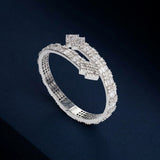 Ruya of Elmas cubic zirconia bracelet photographed on a deep navy background